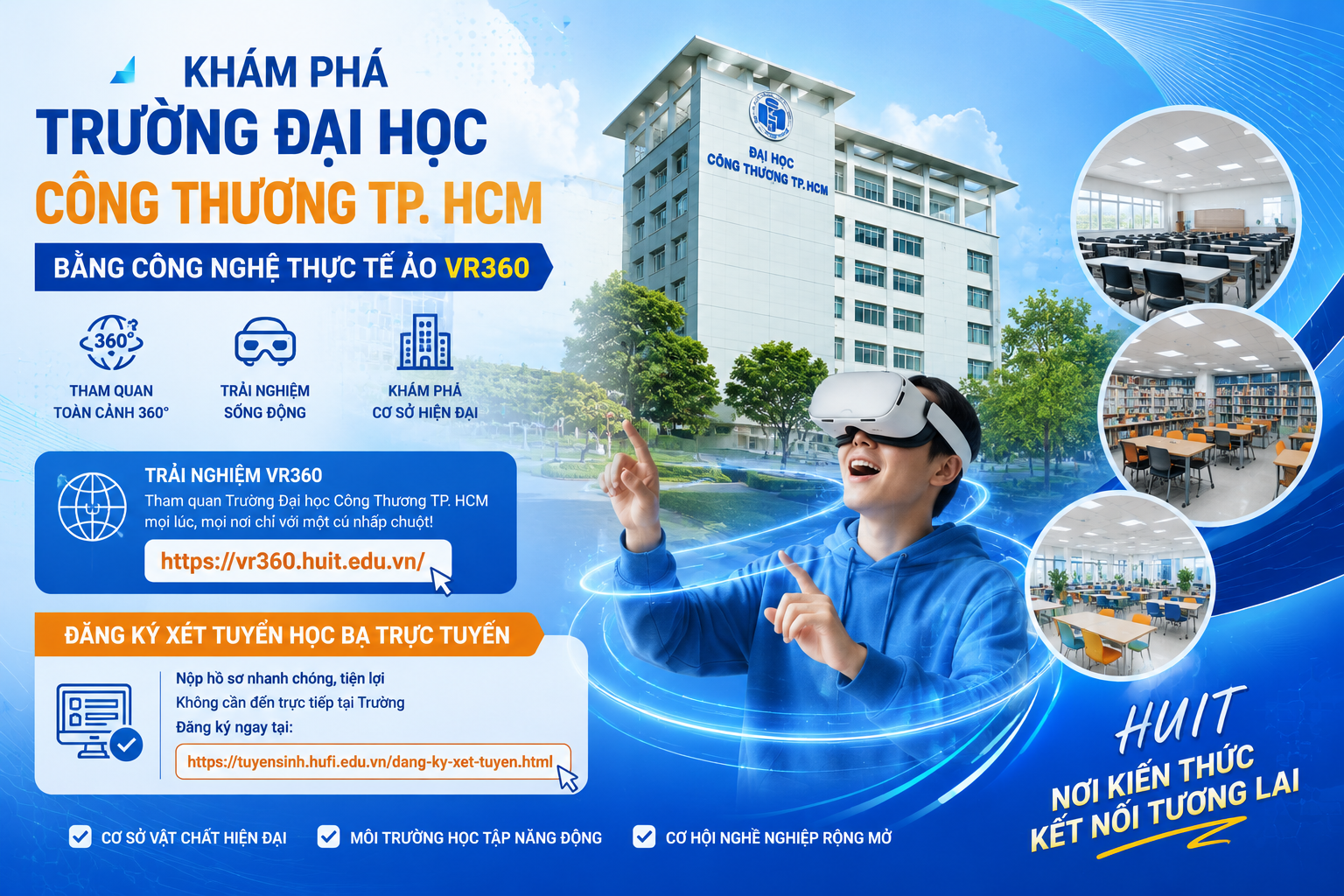 Tham quan Trường Đại học Công Thương TP. HCM qua công nghệ thực tế ảo VR360