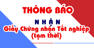 Thông báo V/v phát Giấy tốt nghiệp tạm thời